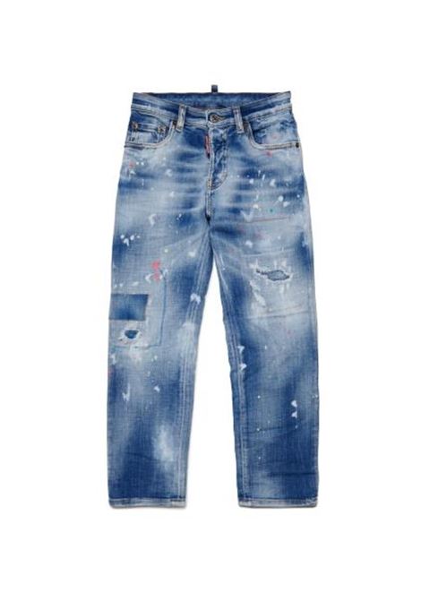 Jeans dritti con ricamo DSQUARED2 JUNIOR | DQ2252 D0A7JDQ01